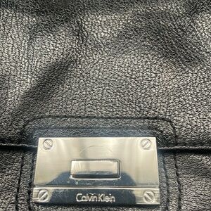 Calvin Klein Textured Black Bag with Silver Detail
